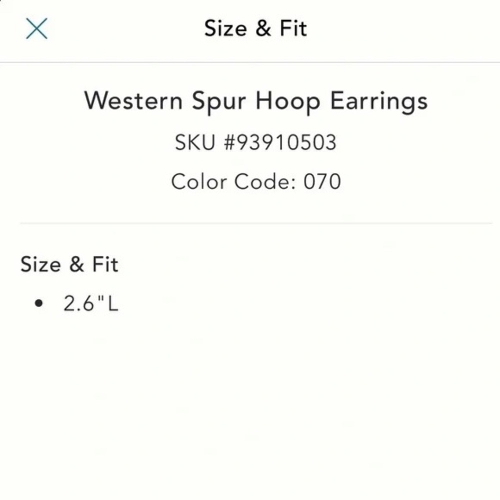 Anthropologie Western Spur Hoop Earrings in Gold - Picture 6 of 6